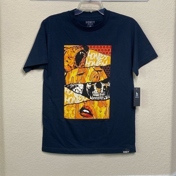 Honey Brand Co. Men’s Graphic Print 100% Cotton T-Shirt Size Small - Picture 1 of 4